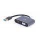 Gembird A-USB3-HDMIVGA-01 Adaptador gráfico USB 3840 x 2160 Pixeles Gris